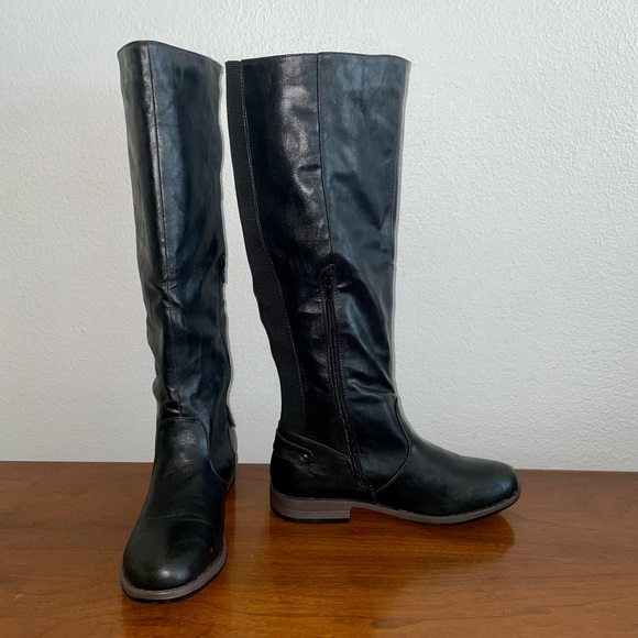 Bamboo Montage Black Riding Boots Women’s size 8 New in Box - Picture 2 of 7